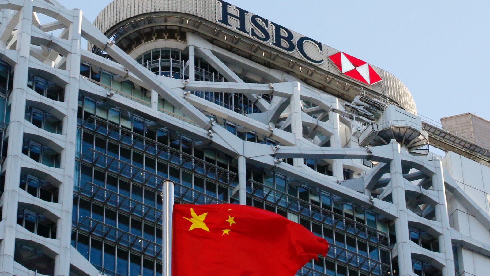 hsbc shares plunge as record annual profits are dented by china woes