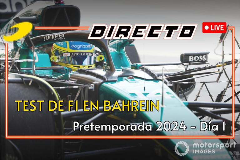 F1 en directo test de pretemporada 2024 en Bahrein Día 1