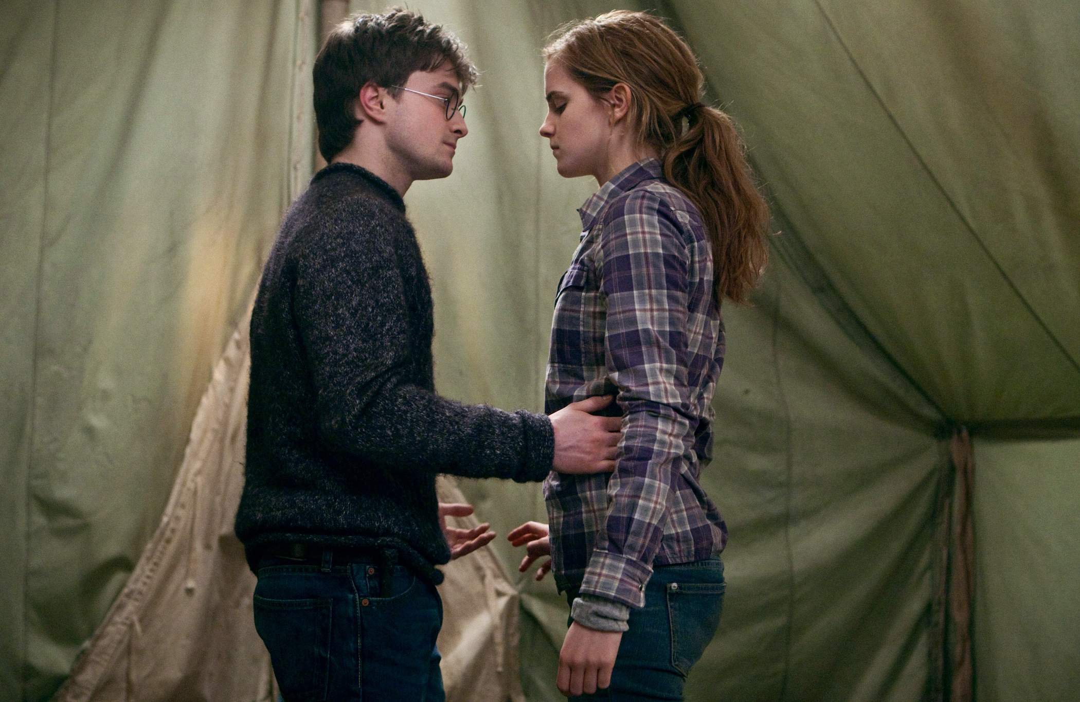 Do you remember that weirdly bizarre tent scene in Part 1 of <em>The Deathly Hallows</em> film? You know -- the one where Harry and Hermione are slow dancing with one another in what was a strangely intimate and borderline erotic scene? Well, that was never written in the original novels to begin with. As we learned over 10 years after filming, Emma Watson wasn't exactly comfortable with it, either. <br> <br> Watson was reportedly a loyalist to the novels and resonated with the character portrayal created by J.K. Rowling. When this scene was added to the script, there was real apprehension about overdoing it. Watson allegedly didn't want to exacerbate subtle innuendo which could've emanated from the scene itself. She reportedly voiced this concern to the producers of the film during shooting.