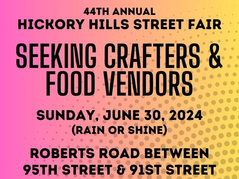 Hickory Hills Street Fair Taking Applications For Crafters, Businesses