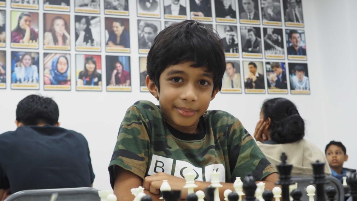 eight-year-old indian-origin boy ashwath kaushik becomes youngest to beat grandmaster