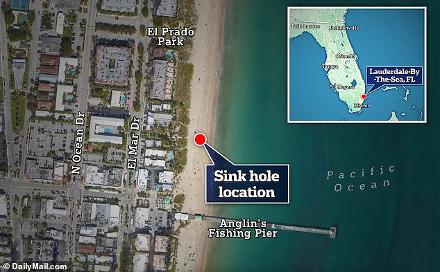 distressing moment frantic rescuers try to dig dying girl, 5, out of collapsed sand hole she was digging on florida beach with boy, 7: youngster later succumbed to her injuries