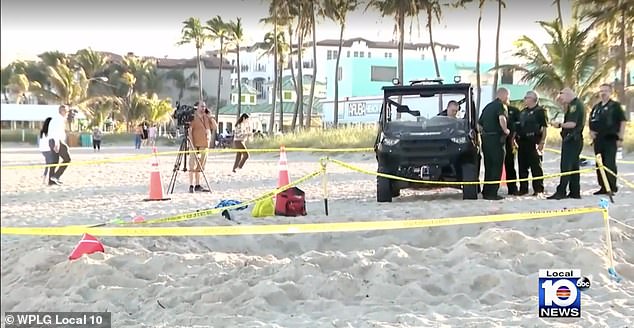 distressing moment frantic rescuers try to dig dying girl, 5, out of collapsed sand hole she was digging on florida beach with boy, 7: youngster later succumbed to her injuries