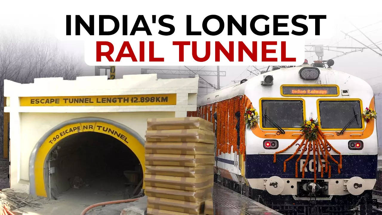 india's longest transportation tunnel is now open on indian railways usbrl rail link in j&k - top facts