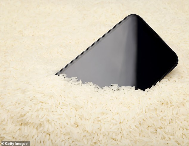 phone wet and won't turn on? why apple says you should never put it in rice - and what really works instead