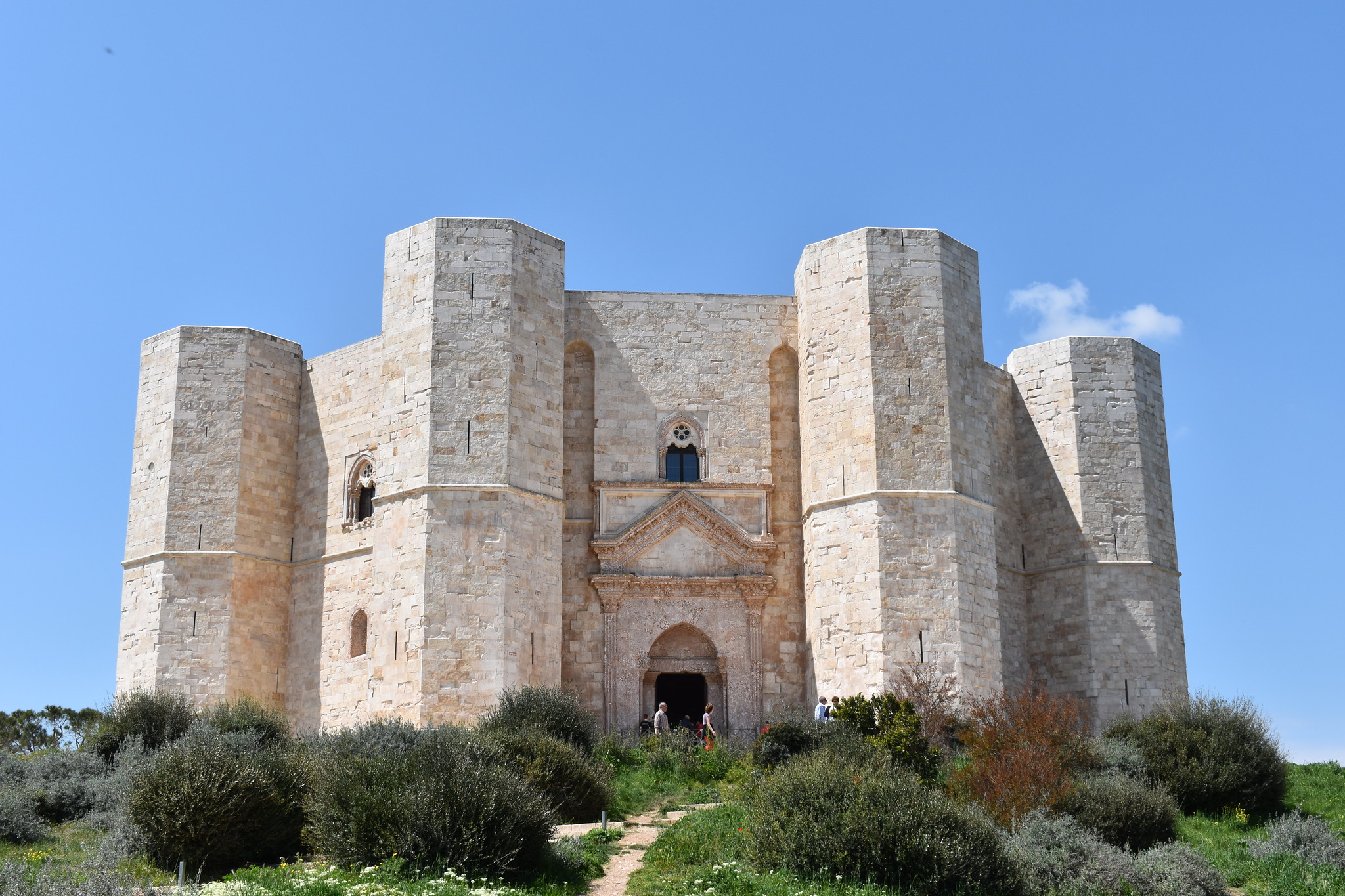 <p>We still don’t know why, but Holy Roman Emperor Frederick II commissioned the construction of Castel del Monte in 1240. </p>  <p>It stands in a remote area that’s hard to defend and was<strong> abandoned by the emperor </strong>soon after its completion.</p>