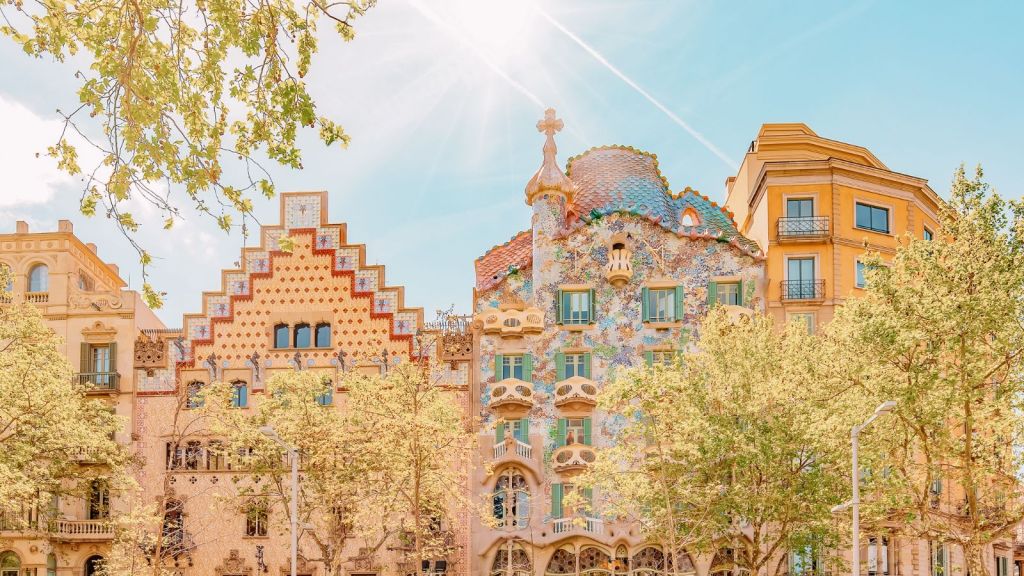 <p>Visit Casa Batlló, a stunning building designed by Gaudí. Admire its special outside that looks like the sea, and explore inside with its cool shapes and bright colors.</p><p class="has-text-align-center has-medium-font-size">Read also: <a href="https://worldwildschooling.com/hidden-european-islands/">Hidden Islands in Europe</a></p>