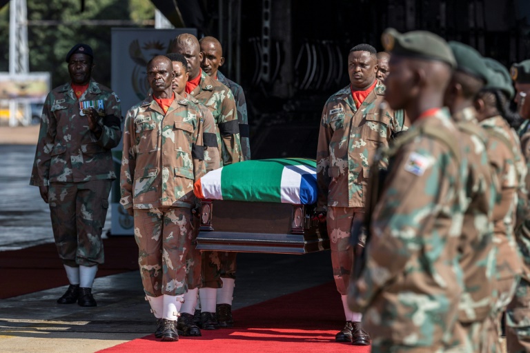 south african soldiers killed in dr congo return home