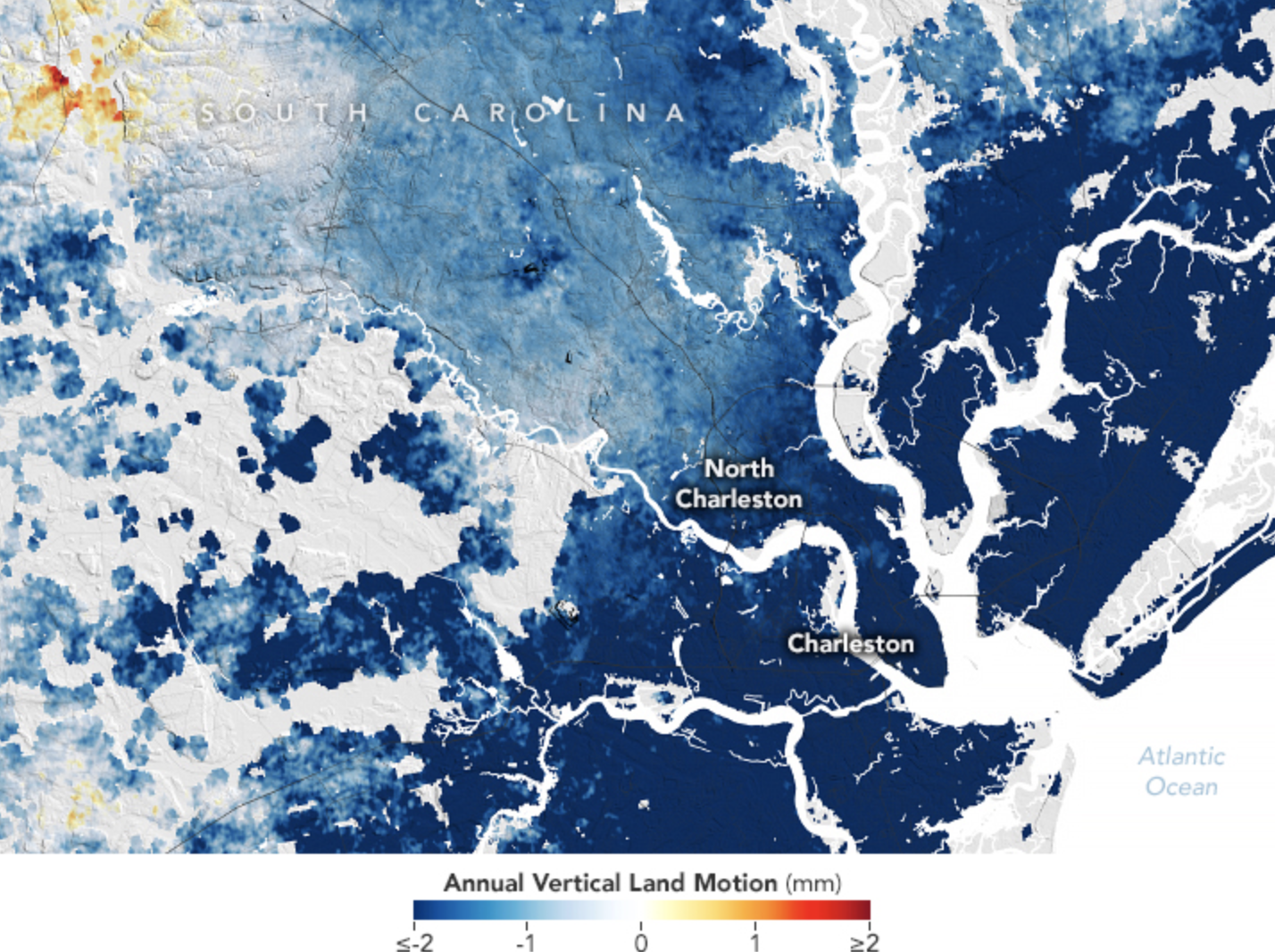 major u.s. cities are sinking, nasa images show