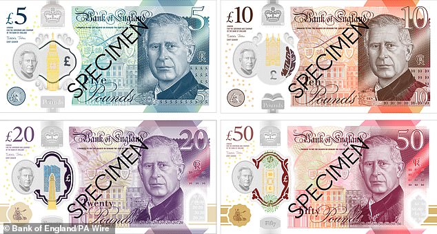exact date when king charles £5, £10, £20 and £50 notes will enter circulation is revealed