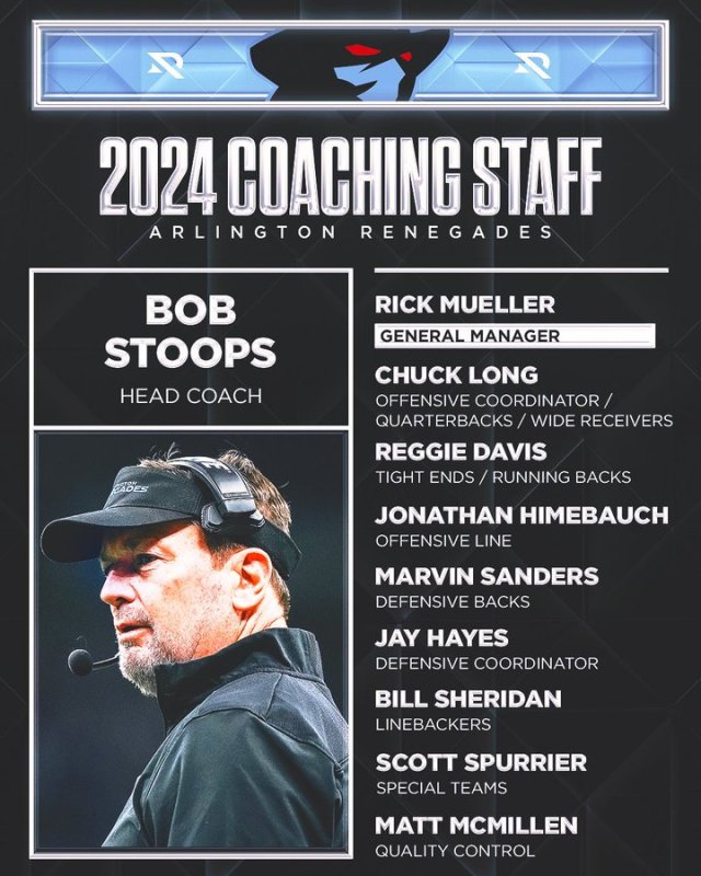 ufl teams have announced staffs for bob stoops, skip holtz, and rest of teams