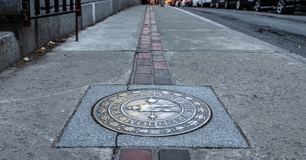 <p> The Freedom Trail is a 2.5-mile journey that takes visitors to 16 historical sites, including museums, churches, meeting houses, and parks. There’s no charge to visit the trail, however some of the historic sites do charge entry fees.  </p>