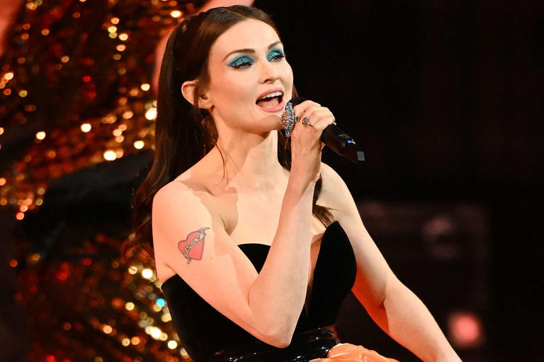 Joe Maher/BAFTA/Getty Sophie Ellis-Bextor performs "Murder on the Dance Floor" on stage during the EE BAFTA Film Awards 2024 at The Royal Festival Hall on Feb. 18, 2024 in London, England