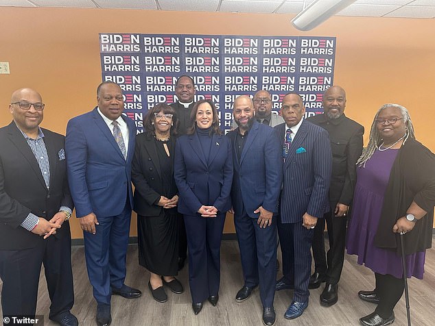kamala hits the campaign trail hard after top democrats roasted her over biden's problems: vp meets with black leaders to turn around joe's dire approval rating with black americans that could cost them in 2024
