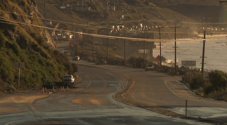 Section Of Pacific Coast Highway Closed In Malibu Due To Mudslide