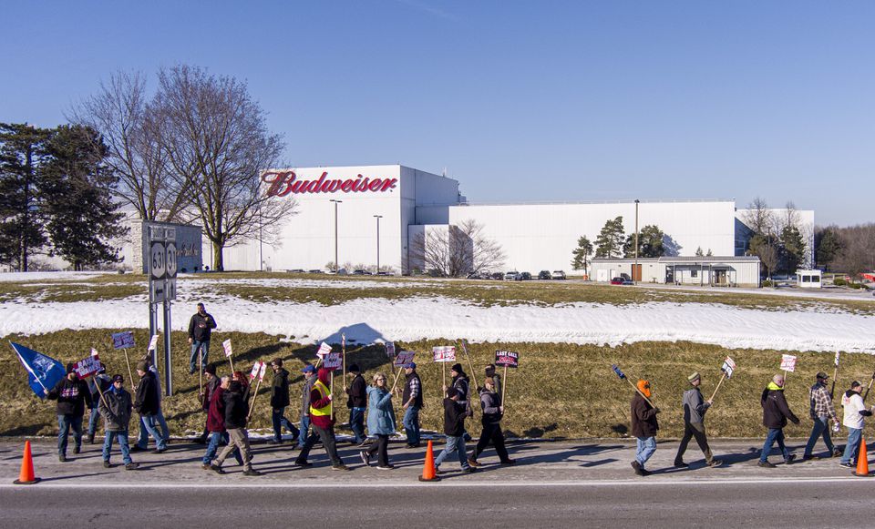 ‘no contract. no beer.’ union prepares for strike at central ny’s anheuser-busch brewery