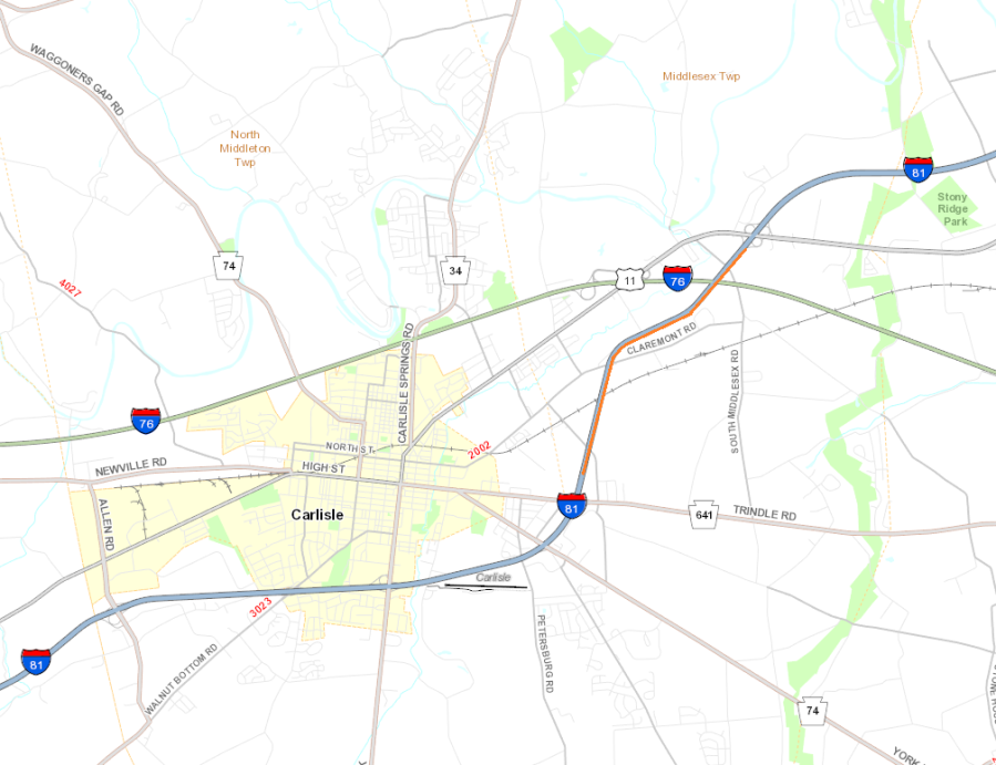 rolling stops planned on interstate 81 near carlisle
