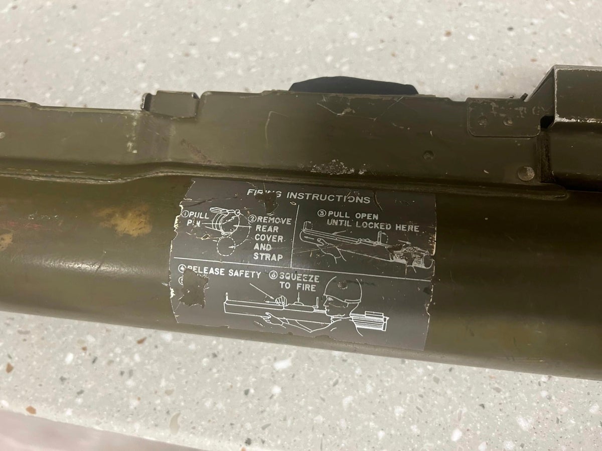 police search a car and find cocaine -- and a us army rocket launcher