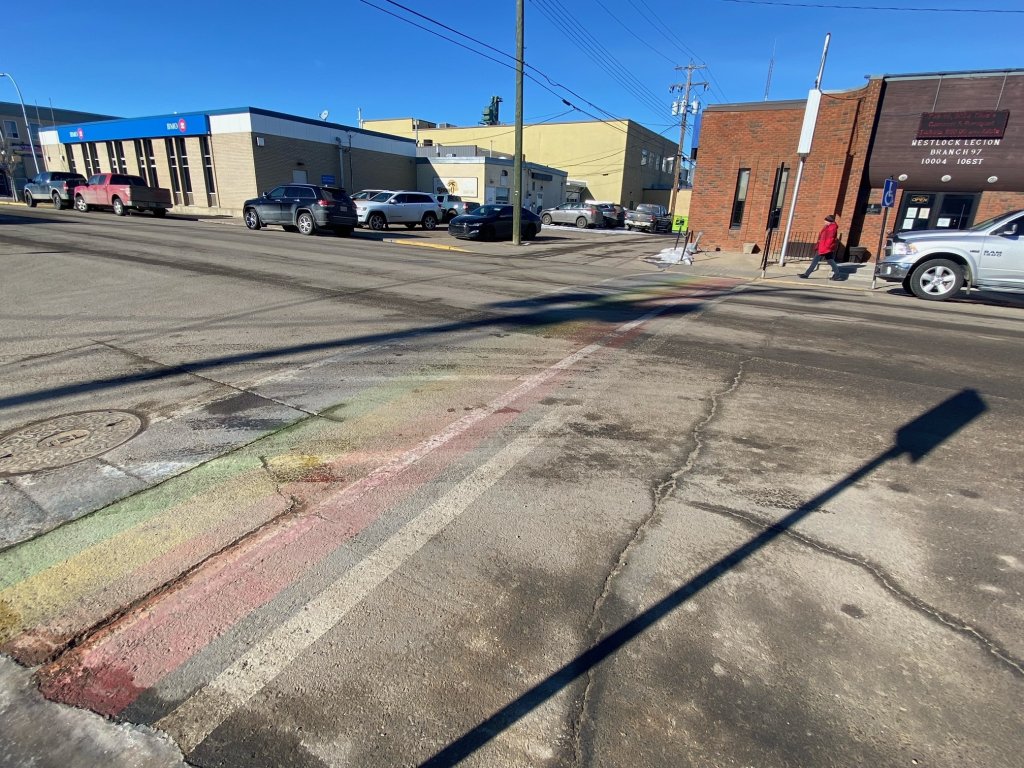 alberta town’s residents vote in favour of bylaw that will see pride crosswalk be removed