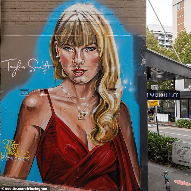 mural of taylor swift sparks outrage in sydney