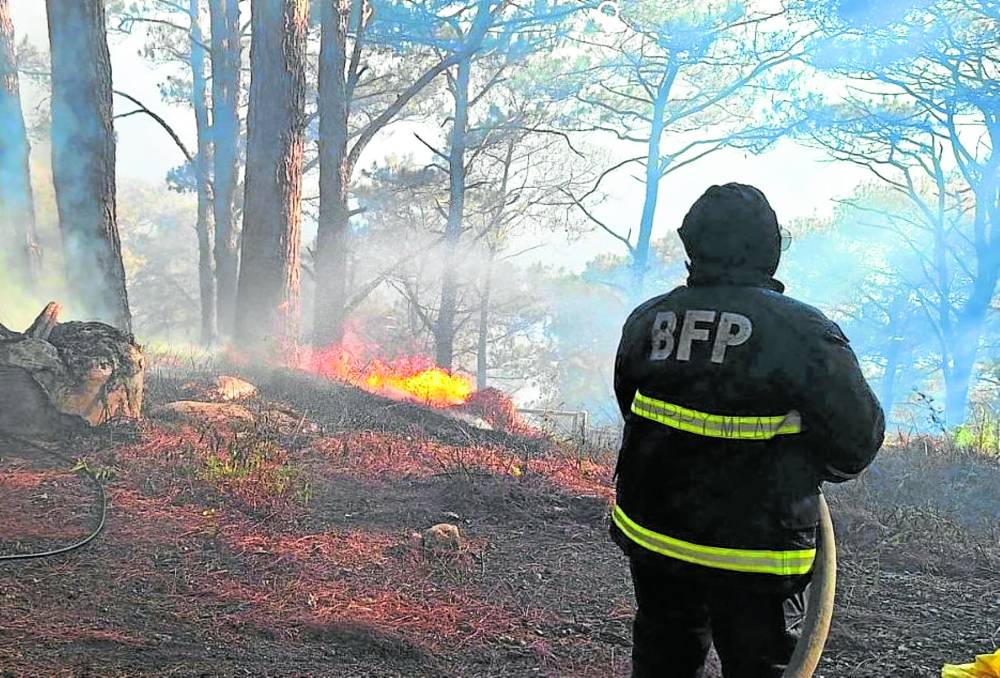 baguio, benguet forest fires worsened by strong winds