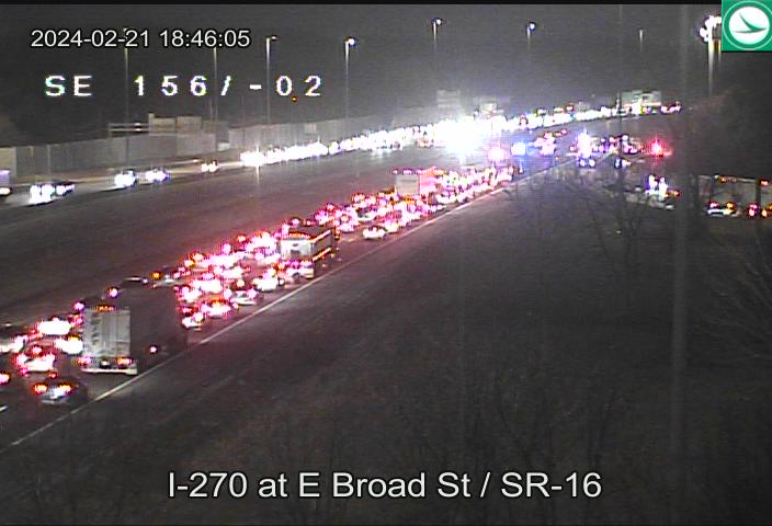 Two-vehicle Crash Leaves 1 Dead, 1 Injured And Closed I-270 At E. Broad ...