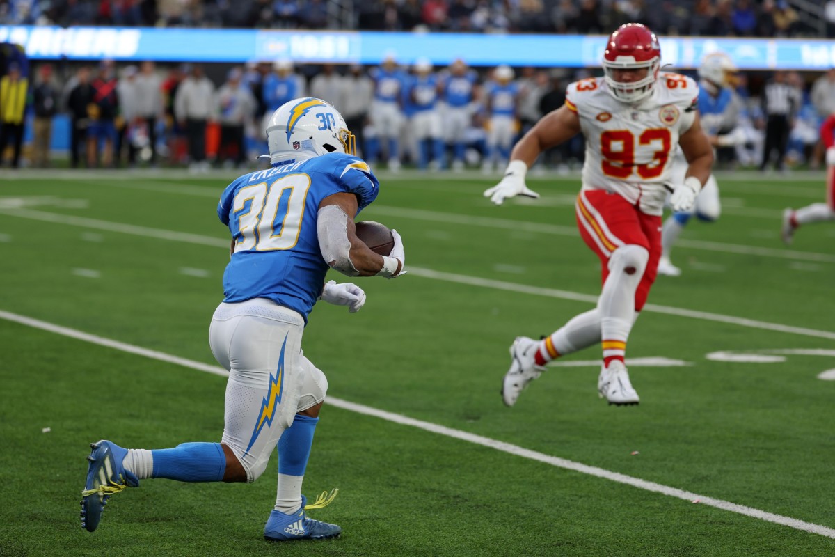 chargers news: new fa list has austin ekeler landing with afc west rival