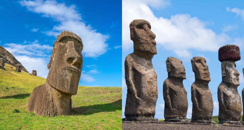 De stenen hoofden op Paaseiland
