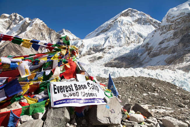 De top van de Mount Everest