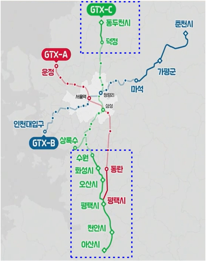 경기도, gtx a·c노선 연장위해 국토부 등과 협력