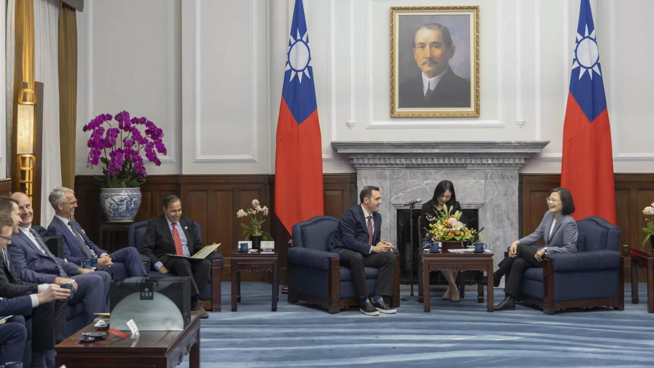'adhere to one-china principle', china condemns us delegation's visit to taiwan