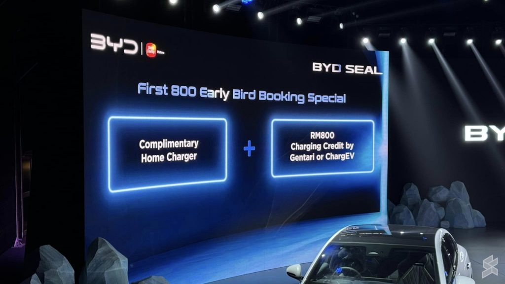 byd seal malaysia: early adopters get free wallbox charger, rm800 ev charging credits