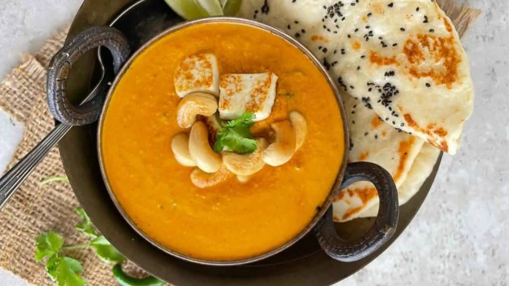 <p>This Paneer Tikka Masala recipe is a delicious example of Indian cuisine. The dish comprises paneer (Indian cottage cheese) cooked in a creamy tomato sauce loaded with delicious Indian spices.</p><p><strong>Get the recipe:</strong> <a href="https://momfoodie.com/paneer-tikka-masala/">Paneer Tikka Masala</a>.</p>
