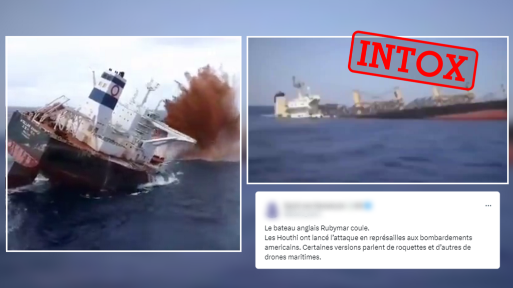non, ces images ne montrent pas le navire “rubymar” attaqué par les houthis