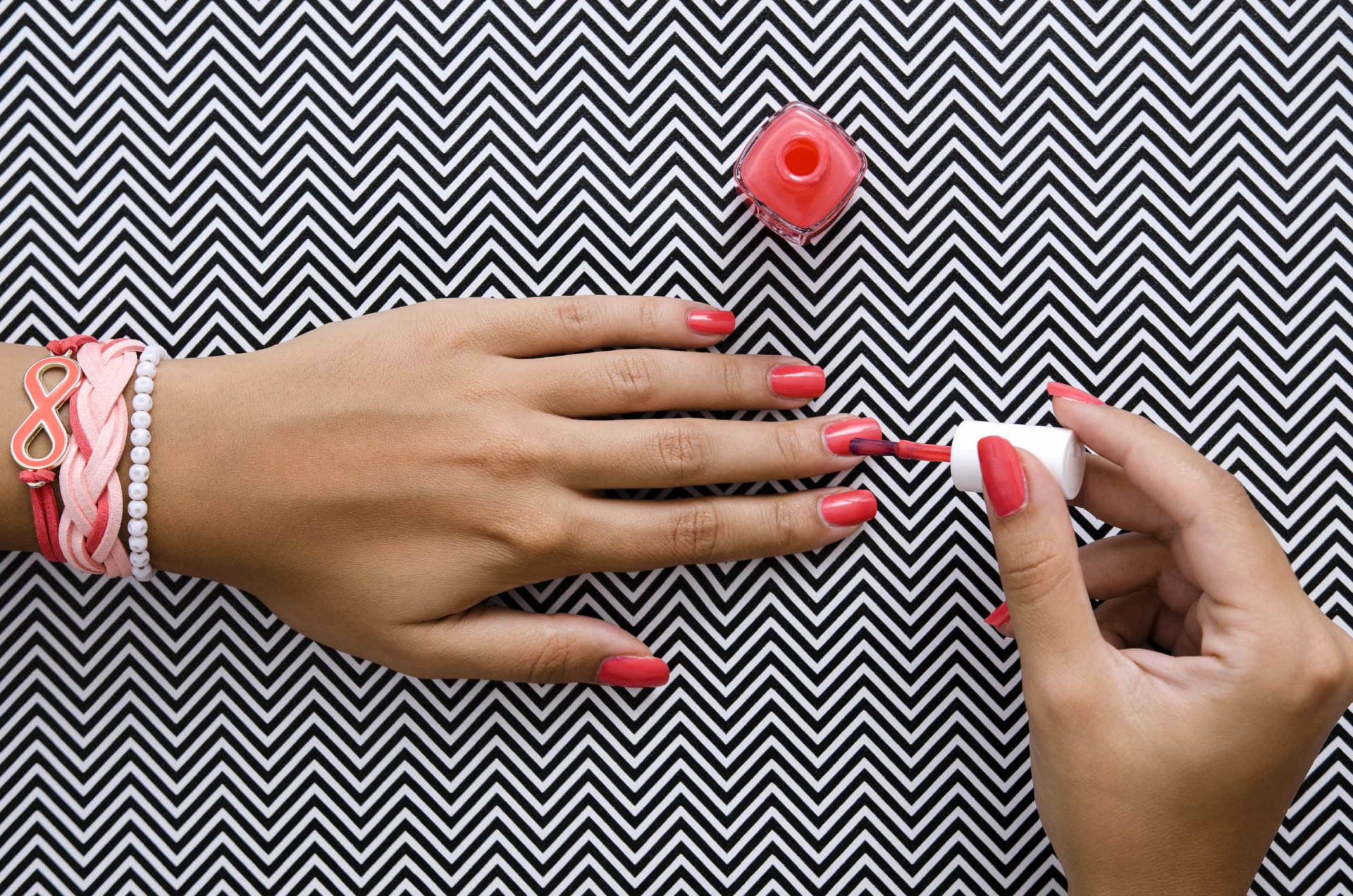 <p><span>In the final step, apply nail polish. The best manicures involve three stages of polish: base coat, color coat, and top coat. For maximum coverage, apply more than one color coat. </span></p>
