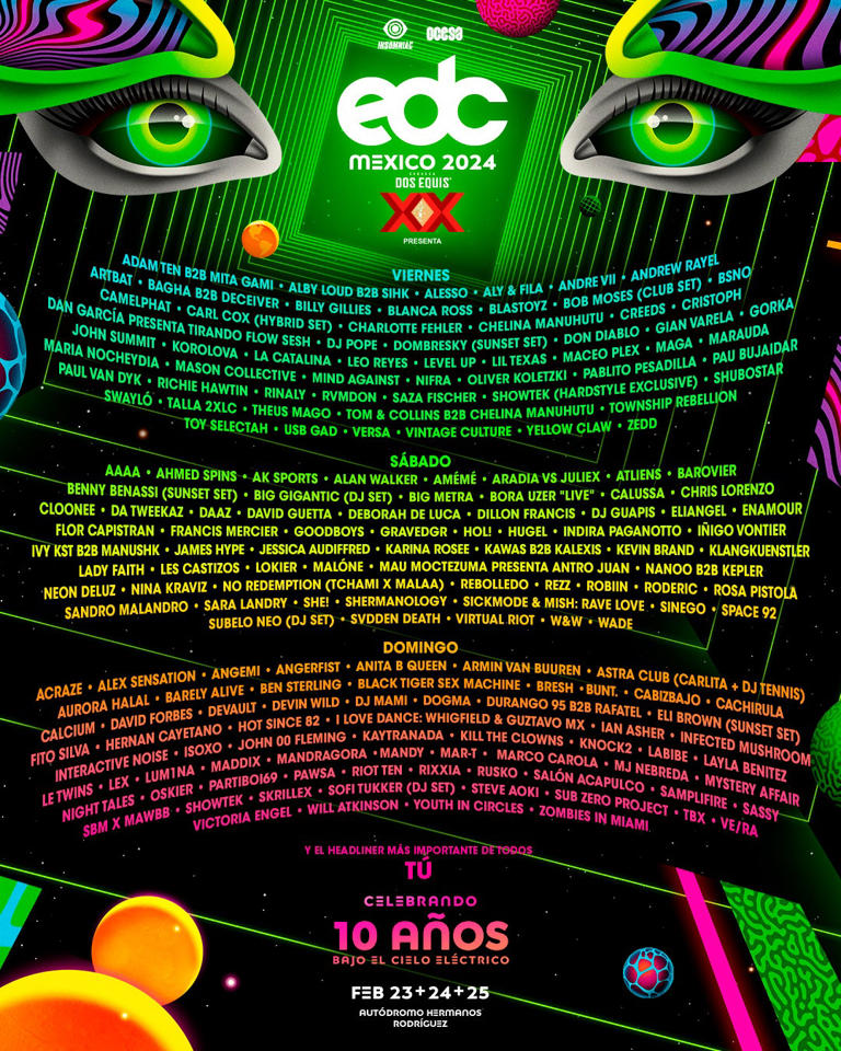 EDC México 2024 fechas, mapa, horarios, actividades y más