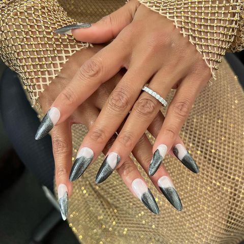 30 metallic nail designs for a luxe and edgy manicure