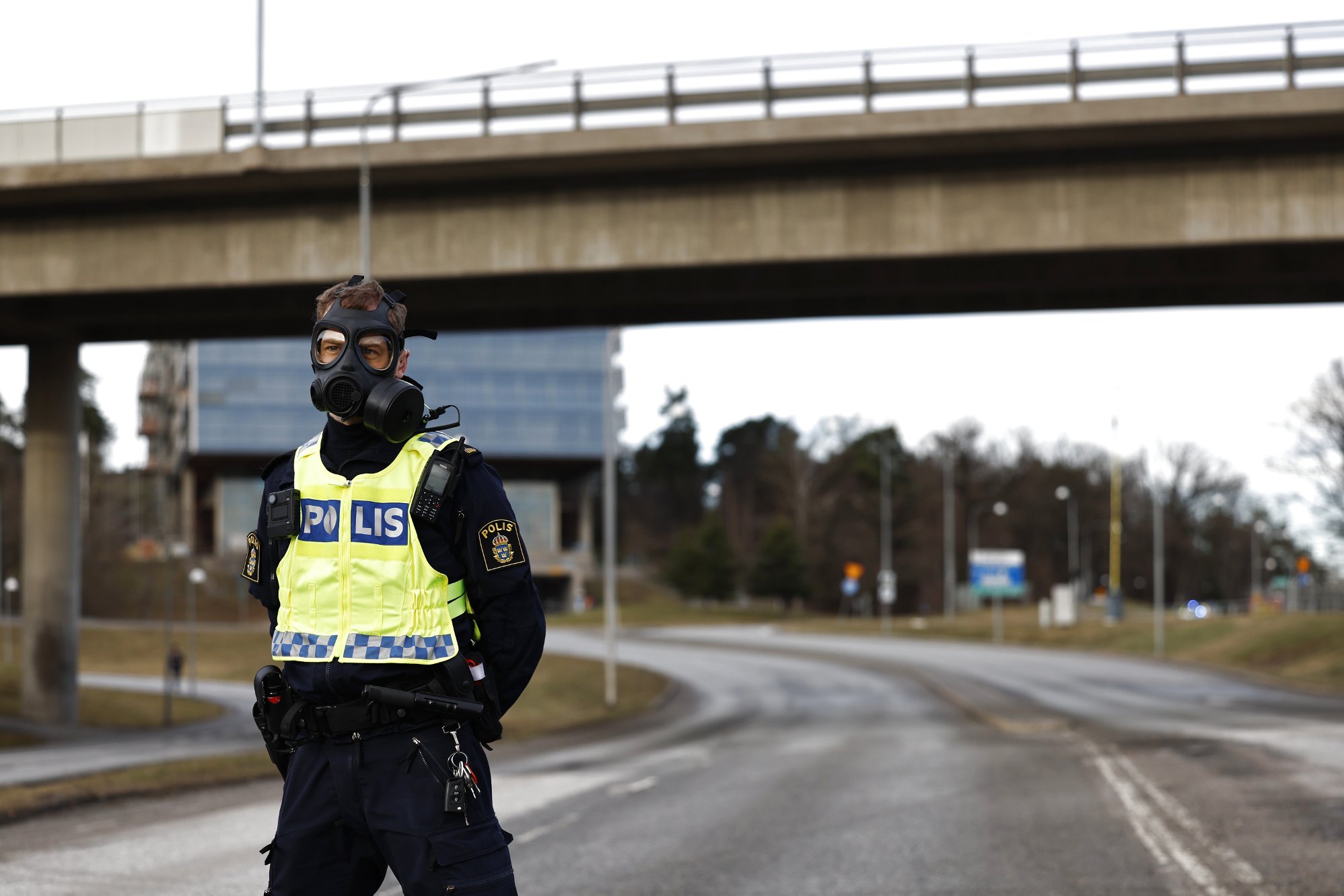 mistanke om gasslekkasje gjør at hovedkvarteret til det svenske sikkerhetspolitiet evakueres