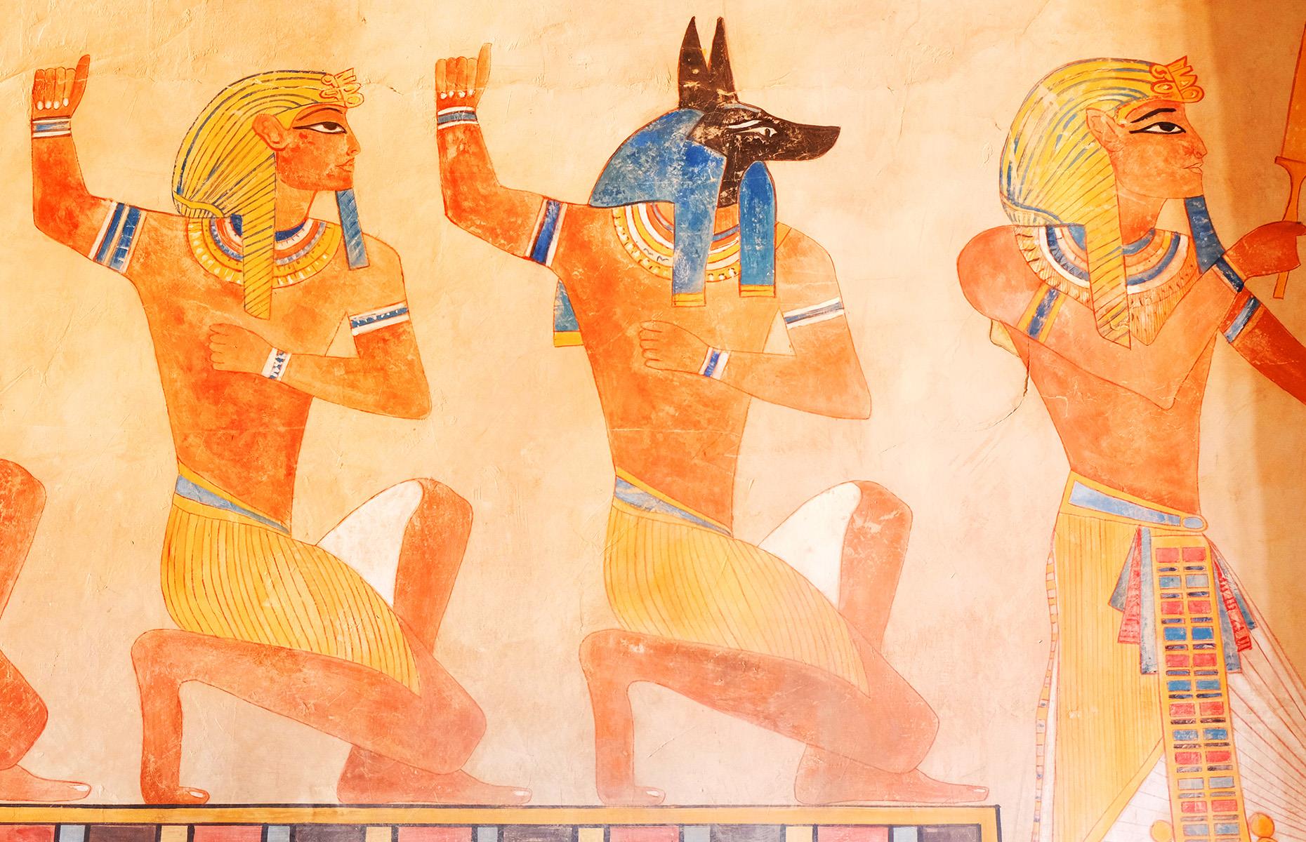 <p>When<em> Walk Like An Egyptian</em> by The Bangles was a huge hit back in 1986, the dancefloors were full of people with their arms extended, bent at right angles, one arm up, one down. Egyptians never walked that way, of course. The move was inspired by hieroglyphics from the time of the pharaohs. This pose was how the ancient Egyptians projected the three-dimensional human body onto a flat surface. Regardless, the song has inspired many travelers to seek out the wonders of Ancient Egypt, from the Great Pyramids of Giza to the temples of Karnak and beyond.</p>