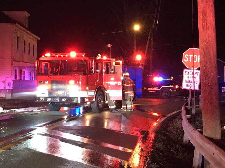 Car crashes into home and catches on fire in Ohio County