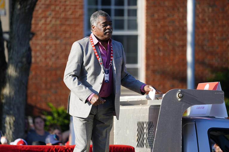 Hall of Famer Eddie Murray during the Parade of Legends in Cooperstown, NY on July 22, 2023.