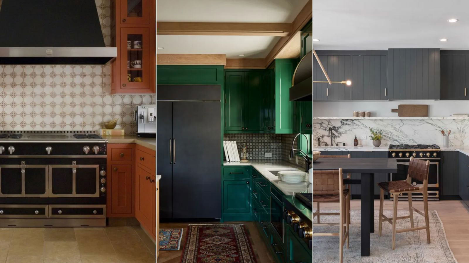 What colors go best in kitchens with black appliances? 6 schemes to ...