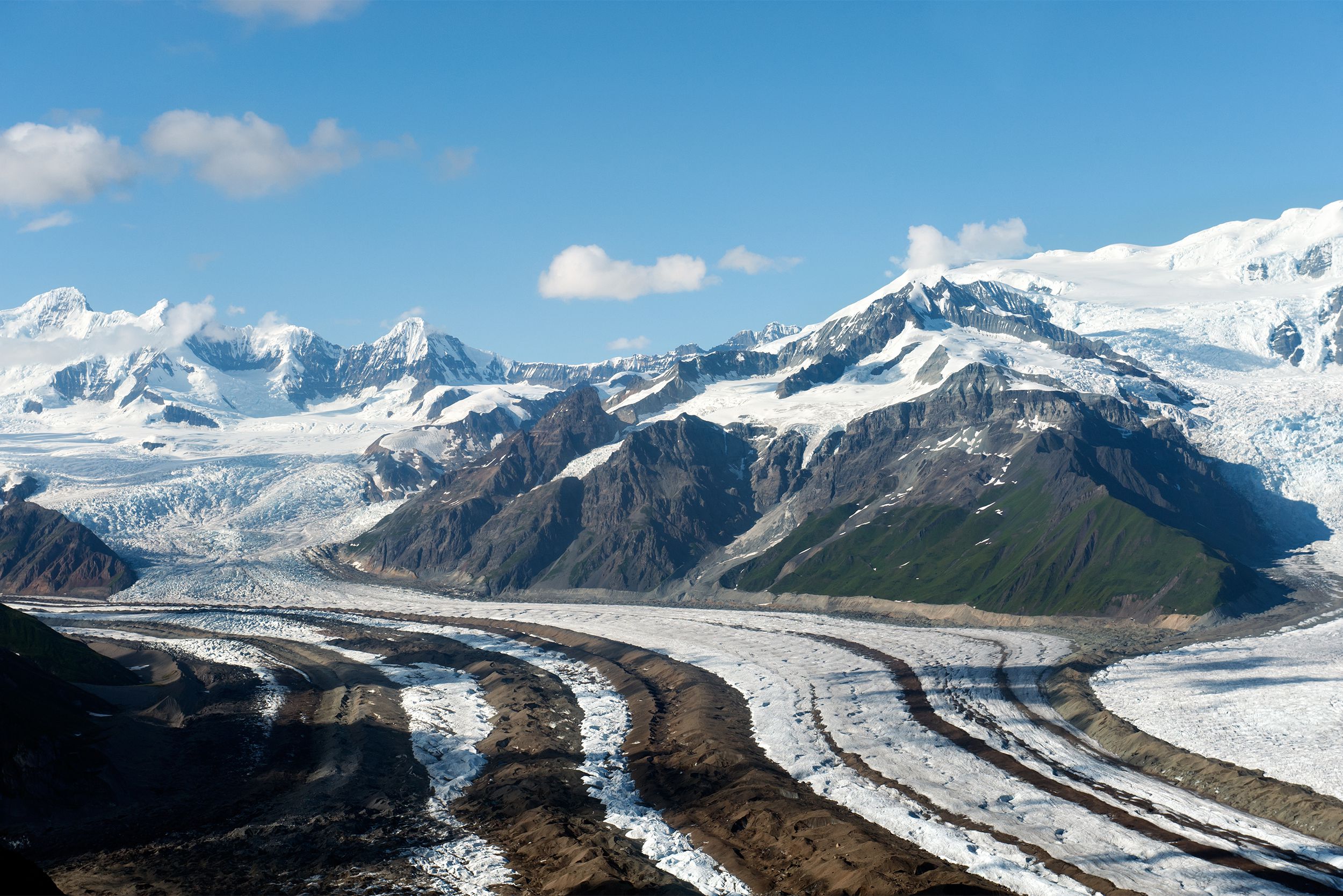 <p>Known as America's largest national park, <a href="https://www.nps.gov/wrst/index.htm">Wrangell – St. Elias National Park</a> boasts a whopping 13.2 million acres. This park is the same size as Yellowstone National Park, Yosemite National Park, and Switzerland combined. </p>