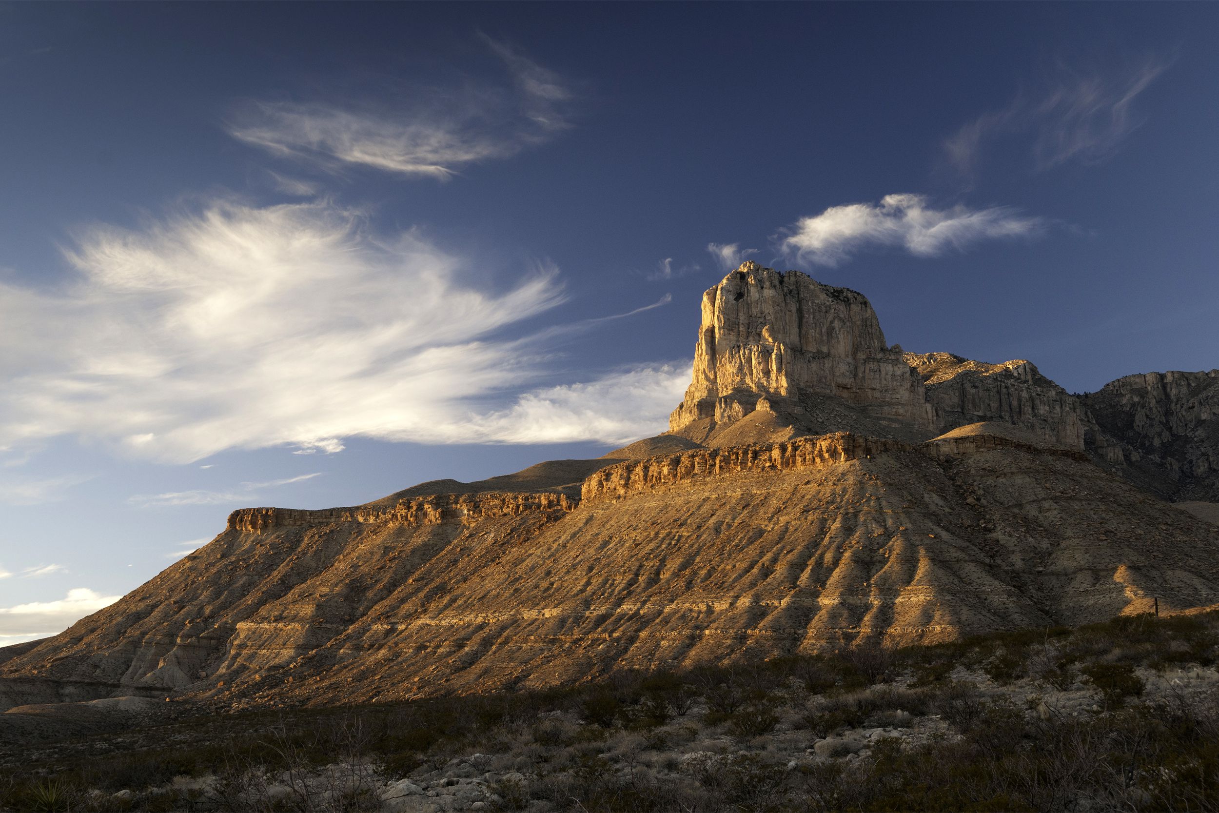<p>Within the boundaries of <a href="https://www.nps.gov/gumo/index.htm">Guadalupe Mountains National Park</a>, visitors will find the four highest peaks in Texas. There's also a diverse array of flora and fauna here, as well as canyons, desert, and dunes.</p>