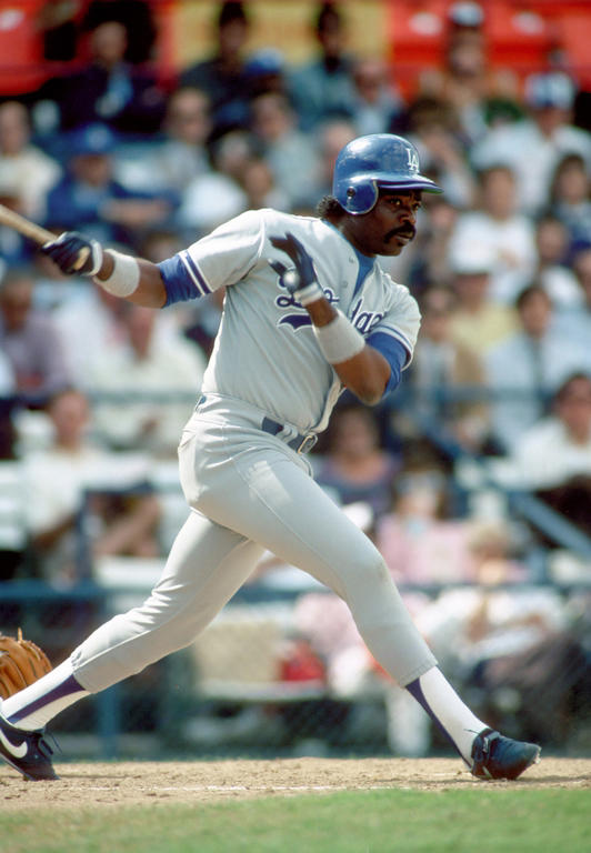 Eddie Murray of the Los Angeles Dodgers in spring training action during the 1991 season in Miami on Mar 1991.