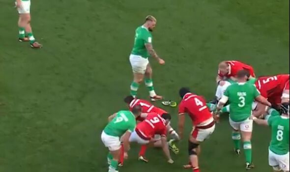 ireland six nations star caught using sly tactic against wales rival as commentator laughs