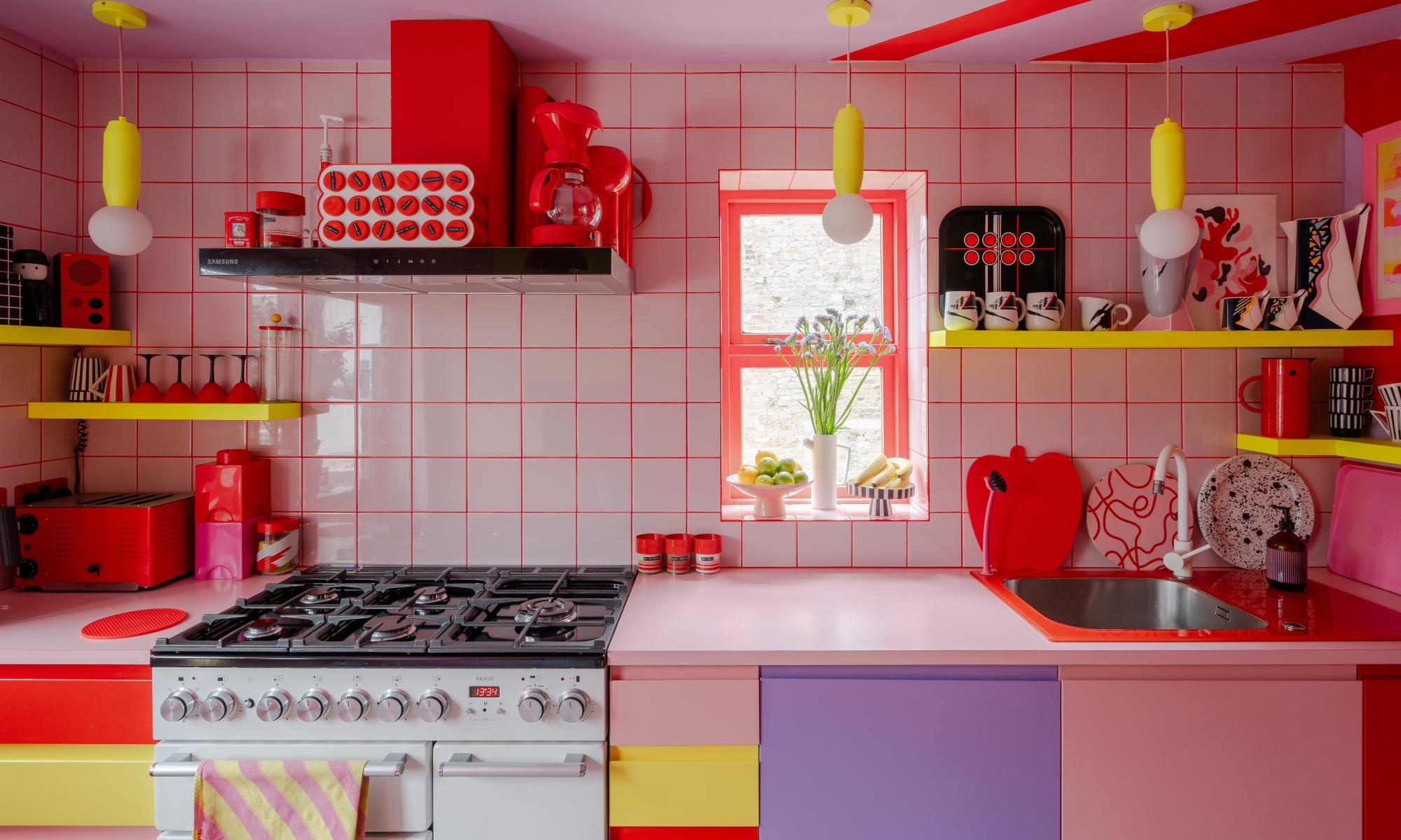 ‘kitschens’: how bubble-gum pink and retro appliances lend personality to hub of home