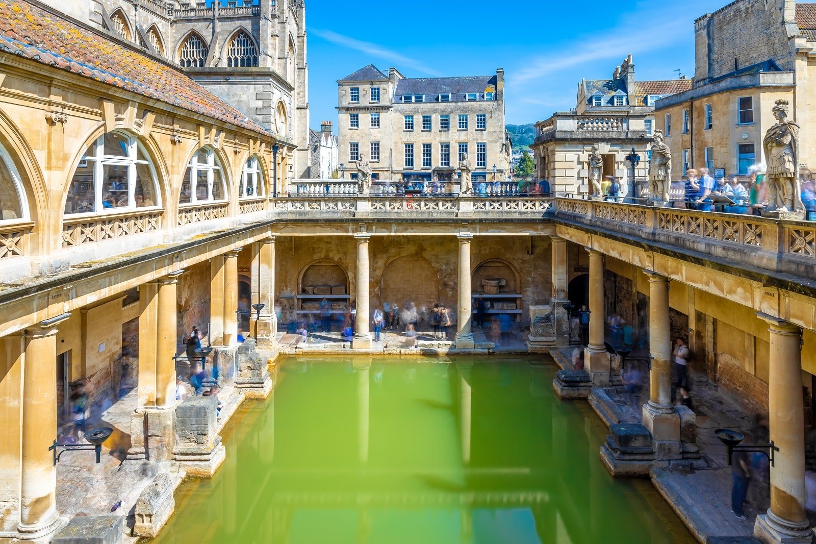<p><span>If you want to experience the original spa culture of Europe, you can’t miss the Roman Baths in Bath, England. This is one of the best-preserved Roman remains in the world and one of the most visited attractions in the UK. Here, you can see the ancient ruins of the temple and the baths, where the Romans worshiped the goddess Sulis Minerva and enjoyed the hot mineral springs. You can also visit the museum to learn more about the site’s history and artifacts.</span></p> <p><b>Insider’s Tip: </b><span>Visit the Thermae Bath Spa’s rooftop pool at dusk for a magical experience as the city lights up.</span></p> <p><b>When To Travel: </b><span>Enjoy mild spring or early autumn weather to avoid the peak tourist season.</span></p> <p><b>How To Get There: </b><span>Bath is easily accessible by train from London, with a journey time of around 1.5 hours.</span></p>