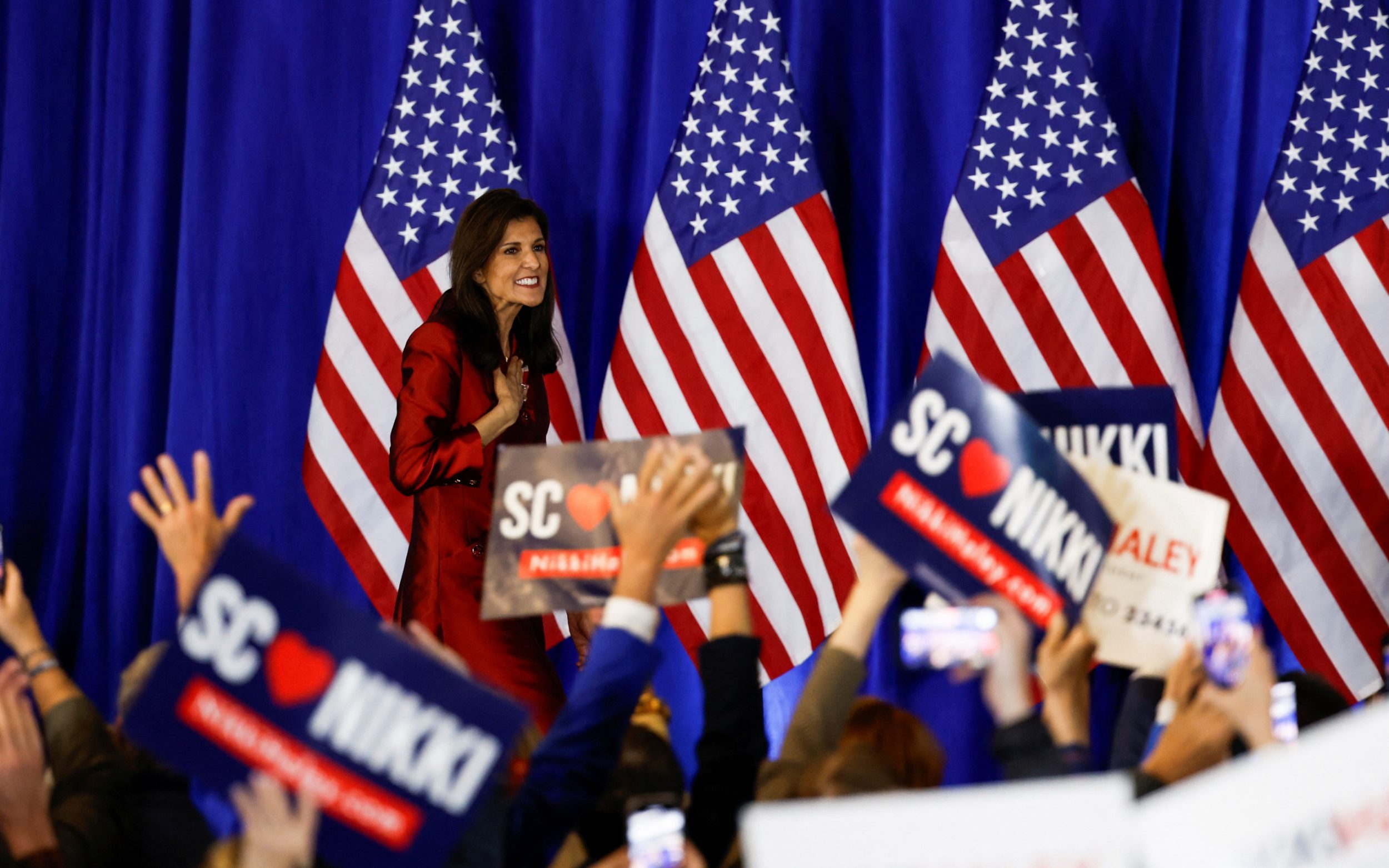 nikki haley vows to fight on despite humiliating defeat to donald trump in south carolina