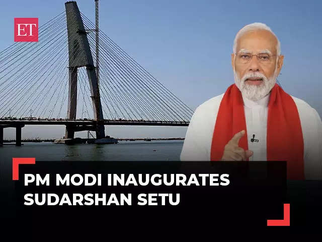 PM Modi Inaugurates Sudarshan Setu, India's Longest Cable-stayed Bridge ...